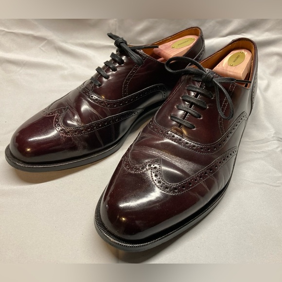 Dark Burgundy Brogue Oxfords - Men’s Size 10 - Cole Haan - Picture 1 of 8